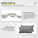 Lviden 6 Pieces Wicker Patio Furniture Sets Outdoor Conversation Set PE Rattan Sectional Sofa Couch with Storage Table and Grey Cushions Lviden