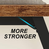 LVB Wood Bench, Industrial Storage Entryway Indoor Bench for Bedroom Hallway Living Room, Rustic Famhouse Wooden Metal Shoe Rack Accent Foyer Bench Seat for Entrance Sitting, Rustic Brown, 47 in Long LVB