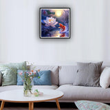 hill froeistung Lotus Flower Diamond Art Painting Kits for Adults,Fish Diamond Art for Beginners, 5D DIY Full Drill Round Gem Art Craft Home Wall Decor Gift 12x12 inch hill froeistung