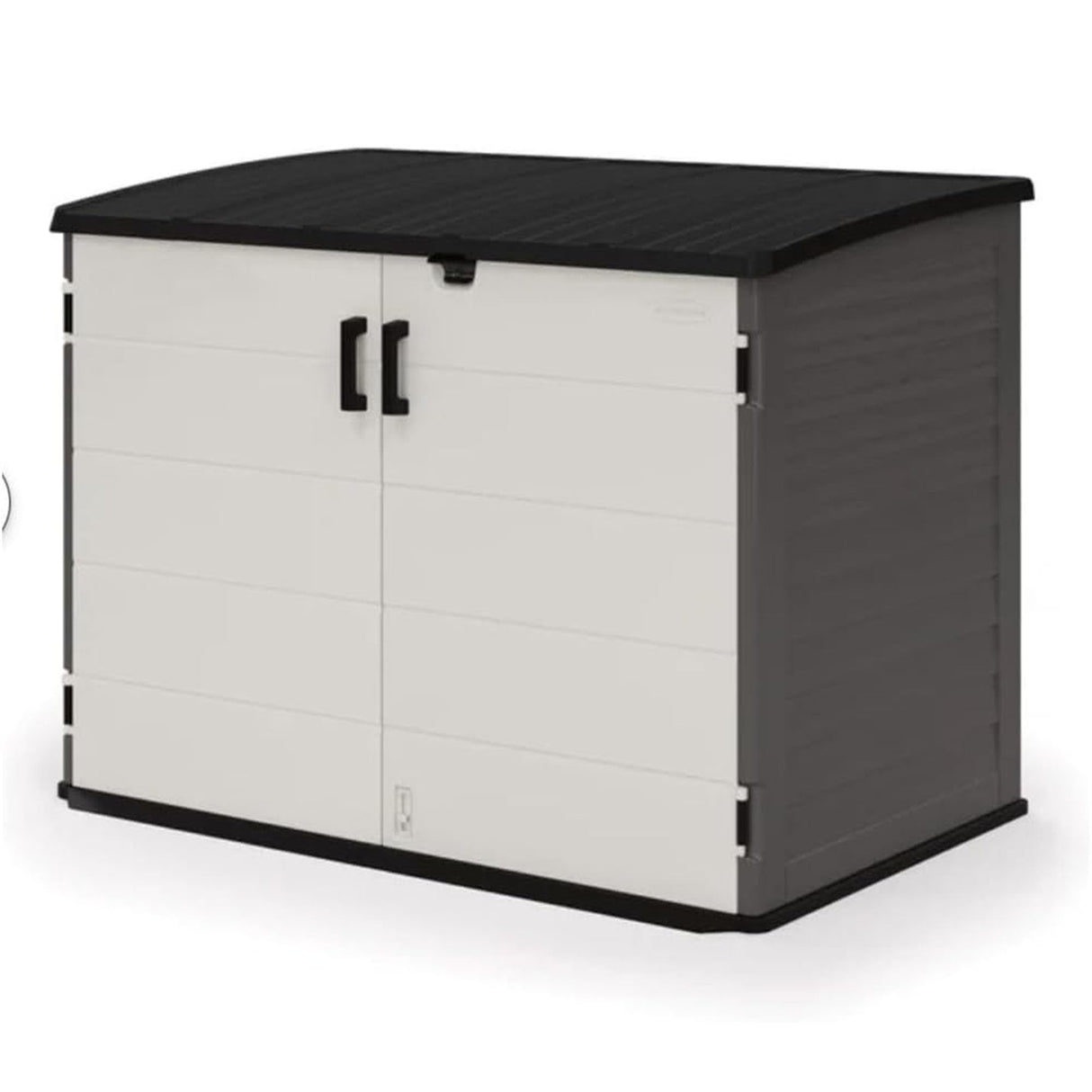 Suncast BMS4780 Stow-Away Horizontal Shed with Floor - Peppercorn Suncast