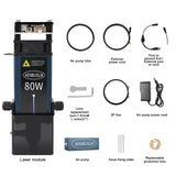 AENBUSLM 80W Laser Module,10W Output PowerLaser Engraving Cutting Module for Wood,Compressed Spot CNC Carving DIY Laser Master for Laser Cutter & Laser Engraver Machine - Laser Class:lV (24V) AENBUSLM