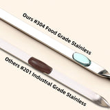 WILLBBQ 304 Stainless Steel 13.2" Long Flat Barbecue Skewers,20PCS/40PCS BBQ Kebab Skewers with Portable Metal Storage Tube,Reusable for Grilling Barbecue Kitchen Party and Outdoor Cooking (40PCS) WILLBBQ