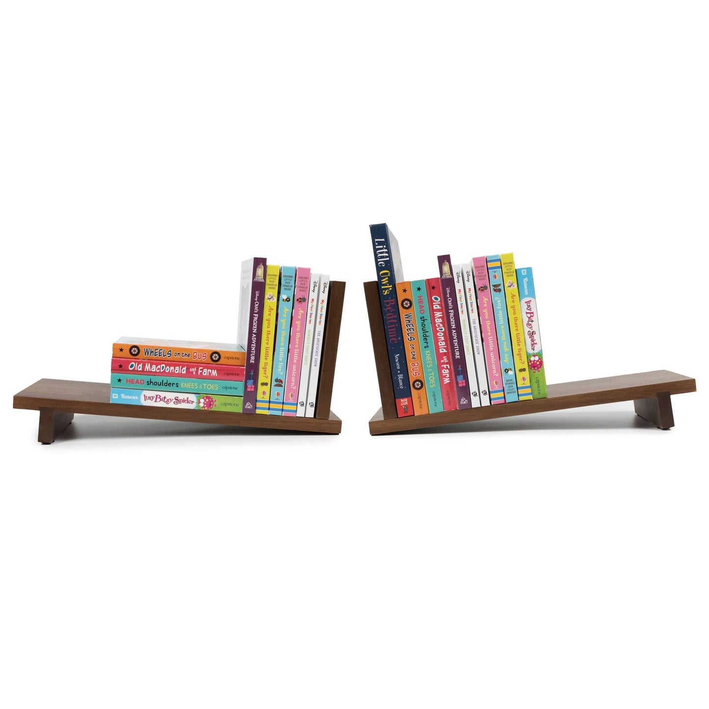 S&A WOODCRAFT Acacia Desktop Wood Bookshelf with Bookends and Organiser for Home and Office - WoodArtSupply