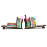 S&A WOODCRAFT Acacia Desktop Wood Bookshelf with Bookends and Organiser for Home and Office S&A WOODCRAFT