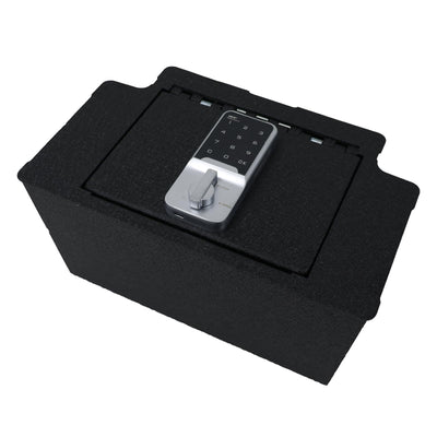 Center Console Gun Safe Vault - TuoJue Console Safe Lock Box Compatible with 2023-2025 Chevy Silverado 1500/GMC Sierra 1500 Console Locking Vault with Electronic Keypad Lock.