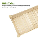 BIRASIL Outdoor Raised Garden Bed, Wood Planter Box for Vegetable Flower, Elevated Reinforced Large Garden Planters Boxes for Backyard Patio Gardening Balcony (48.5”L, Natural Wood) BIRASIL