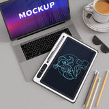 LCD Writing Tablet 10 inch Electronic Handwriting Pad Doodle Board with Leather Protective Case Christmas Birthday Gifts for Kids Adults at Home School Office(Pink) JSJGETYI