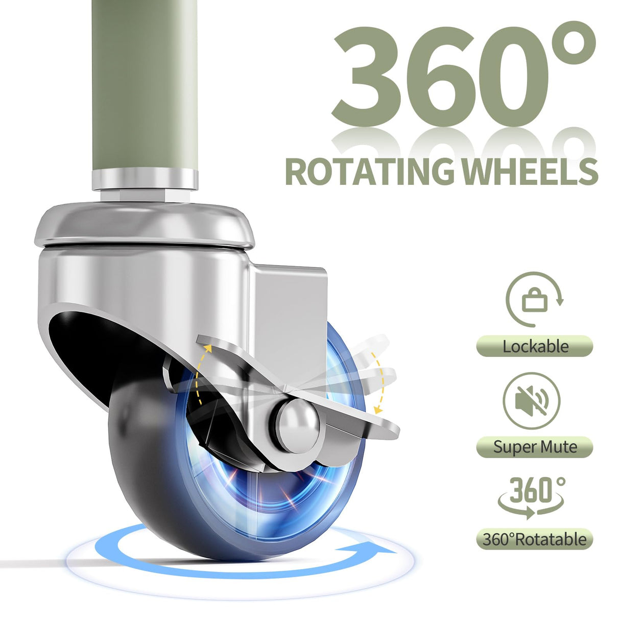 TOOLF 3 Tier Rolling Cart Storage Organizer, Metal Rolling Utility Cart with Wheels, Hooks & Bins Esthetician Craft Art Sturdy Storage with Pegboard for Bathroom, Kitchen, Office, Nursery Diaper TOOLF