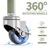 TOOLF 3 Tier Rolling Cart Storage Organizer, Metal Rolling Utility Cart with Wheels, Hooks & Bins Esthetician Craft Art Sturdy Storage with Pegboard for Bathroom, Kitchen, Office, Nursery Diaper TOOLF