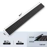 UMIACOUSTICS Wood Slat Wall Panels, 4 PCS Diffusion Panels, Decorative Sound Absorbing Panels for Home Office Cinema -Ebony UMIACOUSTICS