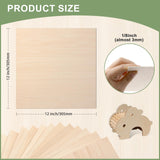 48 Pack Basswood Sheets 1/8x12x12 Inch, Unfinished Wood for Crafts, 3mm Basswood for Laser Cutting & Engraving, Wood Burining,Architectural Models, Wood Board for Painting. ESRICH