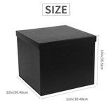 YINUOYOUJIA Large Gift Box 12x12x10 Inches,Black Gift Boxes for Presents,Birthday Box,for Packaging,Valentine's Day,Mother's Day,Christmas,Anniversaries,Family or Business. YINUOYOUJIA
