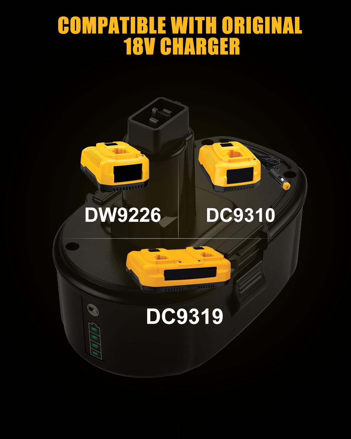 Bakipante 18V 6.5Ah Lithium Battery Replacement for Dewalt 18 Volt XRP Battery DC9096 DC9098 DC9099 DE9039 DE9095 DE9096 DE9098 DW9095 DW9096 DW9098 DE9503 DC9182 Replacement for Dewalt Batte - WoodArtSupply