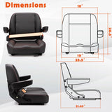 SEATIN Universal Forklift Seat,Tractor Seat,with Micro Switch,Armrest and Safety Belt,for Tractor,Mower,Skid Loader,Telehandler,Backhoe,Excavator Dozer… SEATIN