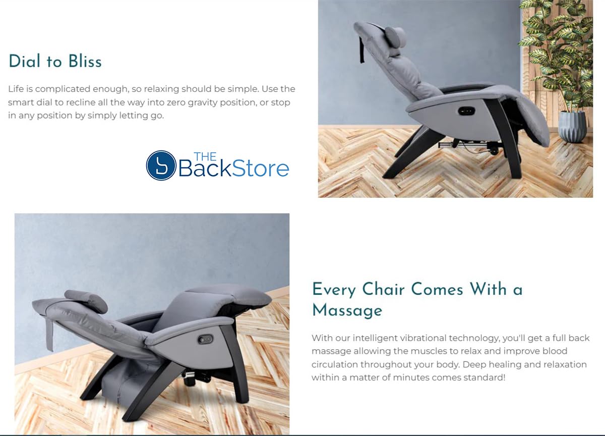 Svago Lite 2 SV210 Dual Power Infinite Position Zero Anti Gravity Recliner Chair with Heat and Air Massage - Black Svago