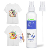 Sublimation Spray for Cotton Shirts with 2 Nozzles, 100ml Upgraded Formula Sublimation Coating Spray for All Fabric,High Gloss,Quick Drying and Adhesive Spray for Polyester,Carton,Tote Bag,Mug KASYU