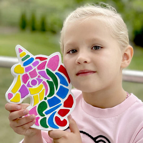 TOYLI Unicorn Painting Kit for Kids, Art Set, DIY Project, Stepping Stone Kit, Includes 2 Brushes and 6 Paints, Mess-Free Arts and Crafts TOYLI