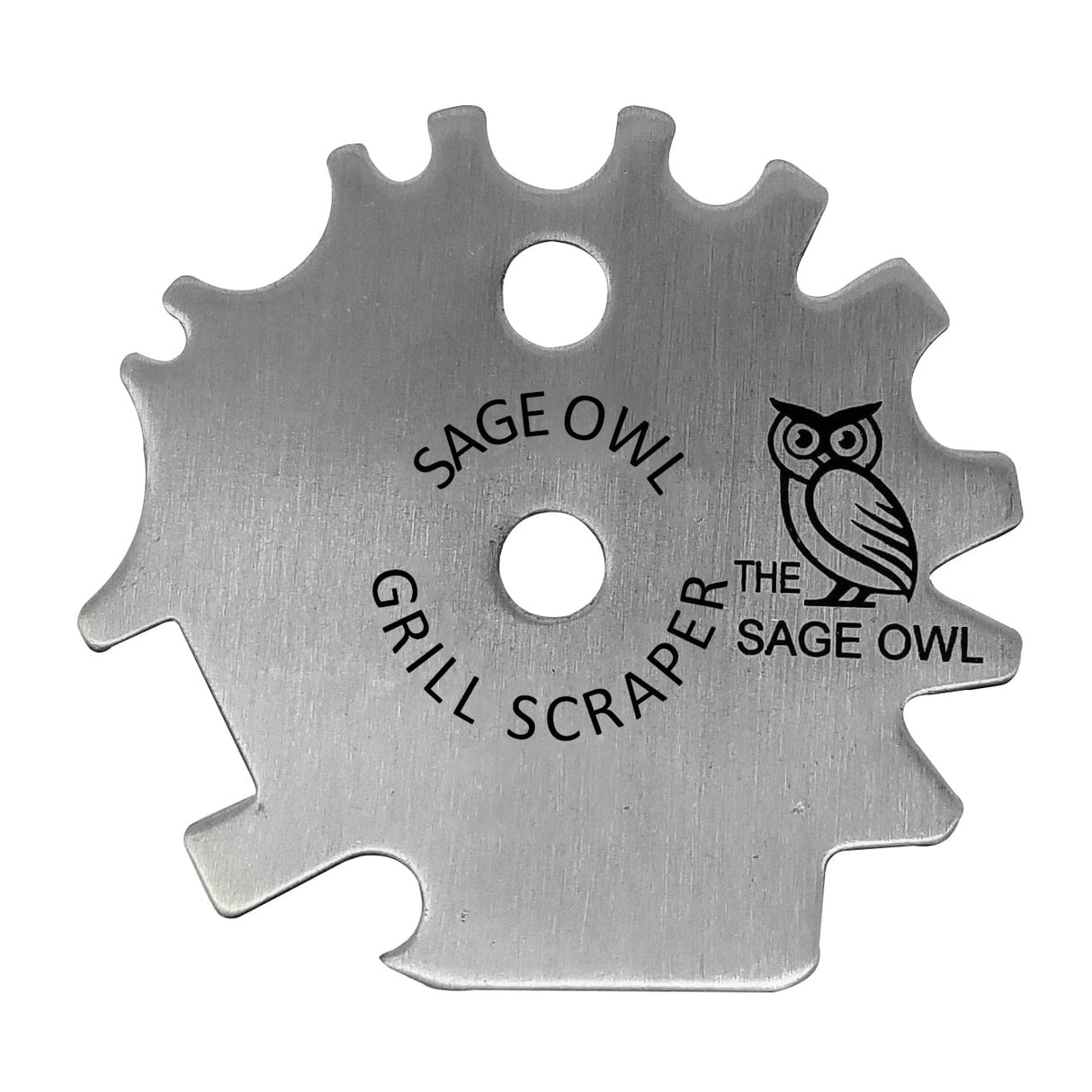 Sage Owl Bristle-Free Stainless Steel BBQ Grill Scraper – Safe Universal Grill Cleaner for Outdoor Grills, Smoker Accessories, Kitchen Gadgets, and Grilling Tools Cooking Stocking Stuffers for Men The Sage Owl