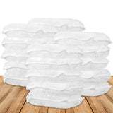 20 Pcs Wood Stain Applicator Pads, Wood Lint and Snag Free Applicator Pads Reusable Fiber Staining Pad Square Thick Rags Cloth for Wood Stain and Oil Based Finishes, White FMOACEN