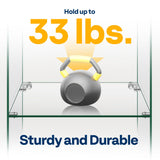 VIVOHOME 3 Layers 16''W x 16''D x 33''H Glass Display Cabinet Showcase Countertop with Lock, 4mm Tempered Glass 25mm MDF Base VIVOHOME