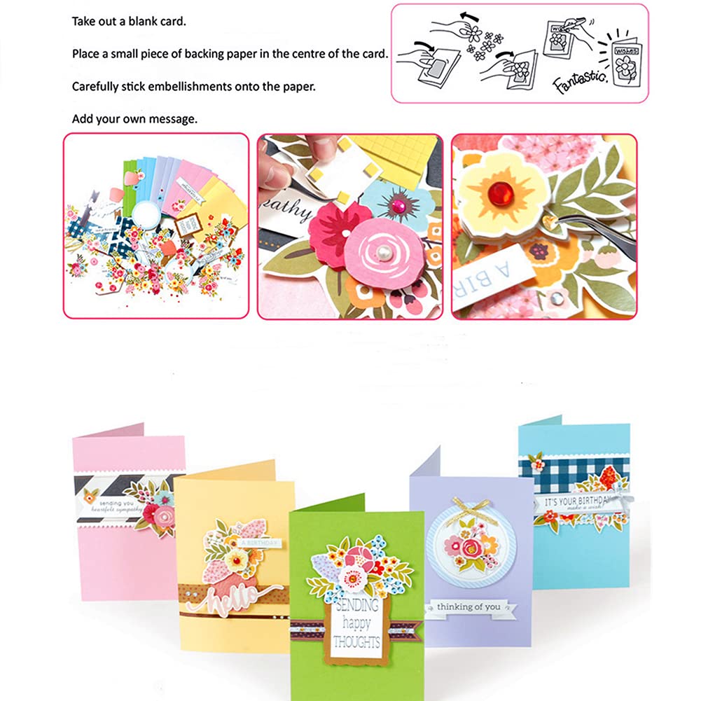 Gigicloud Diy Greeting Card Kits, Paper Greeting Card Set Handmade Diy Making Material Set For Birthday Invitation, Thanksgiving Christmas Holiday Baby Shower 15 Cards + 15 Envelopes Gigicloud