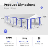 Quictent 20x40 Party Tent Heavy Duty PVC Large Commercial Vinly Canopy Wedding Big Event Shelter, Stripe Blue&White Quictent