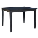 International Concepts Solid Wood Dining Table with Shaker Legs, 48 by 30 by 30-Inch, Black IC International Concepts