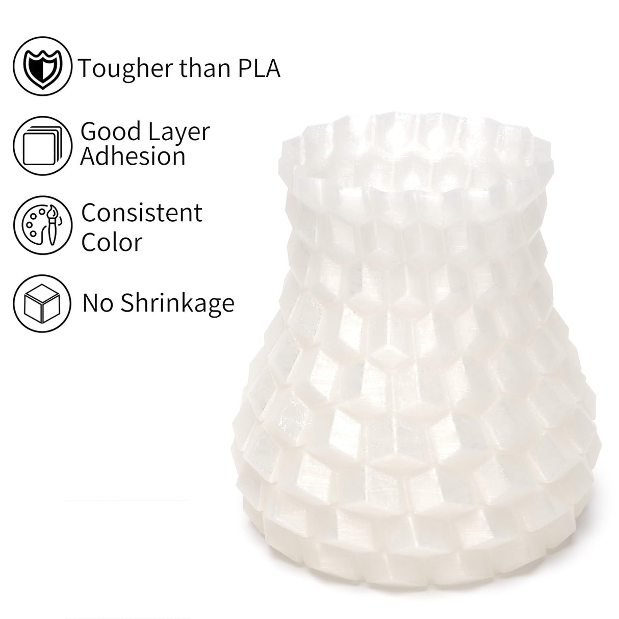 INLAND Micro Center PLA+ 3D Printing Filament 1.75mm - Natural PLA Plus 3D Printer Filament - PLA Pro Dimensional Accuracy +/- 0.03 mm - 1 kg Cardboard Spool (2.2 lbs) INLAND