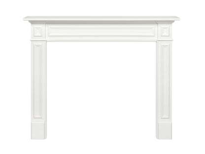 Pearl Mantels ARYB48525 Furniture for Your Fireplace, Premium Grade A MDF Mantel Surround, Crisp White Paint, Interior Opening 48" W x 42" H