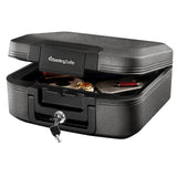 SentrySafe Charcoal Gray Fireproof and Waterproof Safe Box with Key Lock, Portable Chest for Money, Passport, 0.28 Cubic Feet, 6.6 x 15.4 x 14.3 Inches, CHW20221 SentrySafe