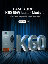 Laser Tree Laser Cutter Module, 60000mW(60W+) Output Power Laser Module, Switchable Diode Laser Module for Laser Engraver, Designed for Powerful Cutting, Higher Accuracy Laser Module with Air Assist LASER TREE