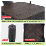 FDW Metal Dining Chairs Set of 4 Patio Chairs Furniture Indoor Outdoor Chairs Kitchen Metal Chairs Stackable Chair Tolix Side Bar Chairs Wooden Seat 18 Inch Seat Height Restaurant Chair,Black FDW