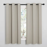 NICETOWN Natural Blackout Curtains for Bedroom (1 Pair, 42 x 63 inches), Farmhouse Thermal Insulated Room Darkening Drapes for Windows NICETOWN