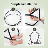 COSTWAY 30" Firewood Log Rack Hoop Tubular Steel Wood Storage Holder for, Black COSTWAY