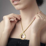 54 Pieces Rhinestone Bezel Pendant Trays Set Includes 9 Pieces Round Rhinestone Bezel Trays Double sided Blank Pendant Charm,9 Pieces Thick Chains with 18 Pieces Sublimation Aluminum Sheets and Glue MTLEE