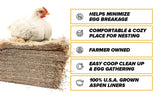 Eaton Pet and Pasture, Premium Laying Hen Nesting Pads, USA Grown & Sustainably Harvested, 13 x 13 (10 Pack) Eaton Pet and Pasture