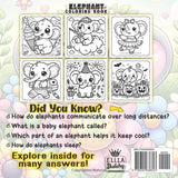 Elephant Coloring Book: An Interactive Elephant Coloring and Activity Book Featuring 50 Fun Facts, Educational Content, and Engaging Coloring Pages for Children Aged 4-8 Majosta