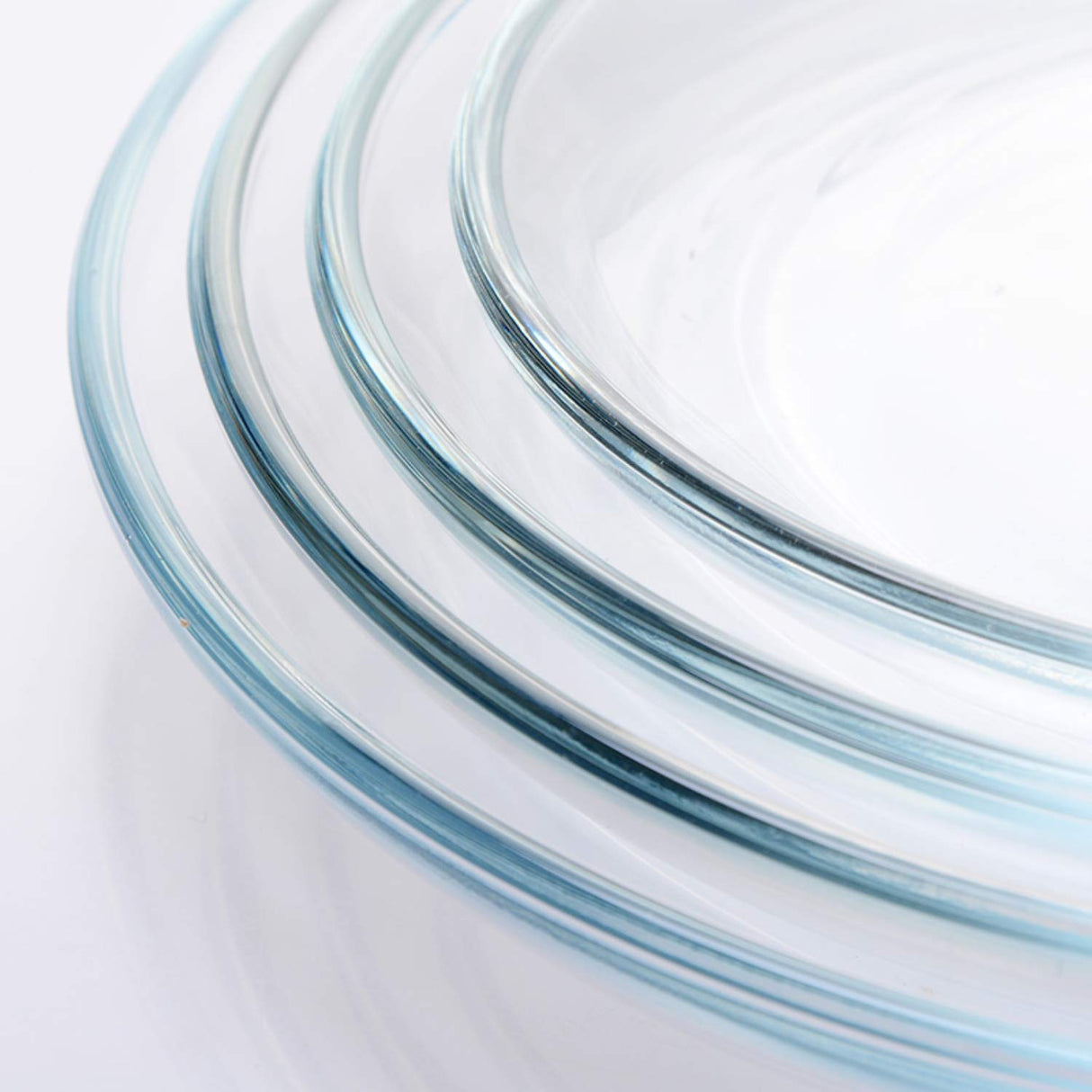 FOYO Oven Basics Glass Plate Set, 10 inch Round Tempered Glass Pie Dish, Set of 2 FOYO