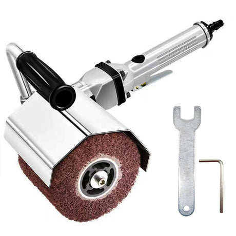 Burnishing Polishing Machine,Pneumatic Surface Conditioning Tool,Handheld Wheel Polisher Sander Wire Drawing Machine for Stainless Steel Metal Wood Polishing,2500RMP YPCOO