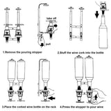 HAPYFMSHI Wall-Mounted House Liquor Dispenser | Alcohol Station Cocktail Tap, Push-Release Valves, Home Bar, Man Cave | Easy Assemble - Wooden Board NOT Included (4 Bottle) HAPYFMSHI