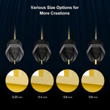 Creality High End Hardened Steel Nozzle MK8 0.4MM 450℃ Harden Extruder Tips with High Thermal Conductivity for Creality Ender 3/Pro/V2/MAX,Ender 5/Pro/Plus,Ender 6,CR-10S/S4/S5 3D Printers ENOMAKER