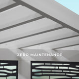 Backyard Discovery Ridgedale Modern Steel Cabana Pergola with Conversation Seating in Pumice Backyard Discovery