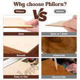 Philorn Basswood Sheets 12"x12"x 1/8", 12 Pack Plywood Sheets 3mm with Smooth Surfaces for Laser Cutting Engraving, Unfinished Wood for Crafts, Wood Burning, Architectural Models, Staining PHILORN