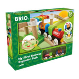 BRIO My First Railway – 33727 Beginner Pack | Wooden Toy Train Set for Kids Age 18 Months and Up Brio