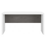 Bush Business Furniture Echo Bow Front Desk, 60W, Pure White and Modern Gray Bush Business Furniture