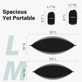 Kootek Camping Hammock 500 lbs Capacity, Portable Hammocks with Tree Straps & Attached Carry Bag, Camping Essentials Gear, Perfect for Outside Indoor Hiking Beach Backpack Travel Kootek