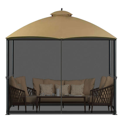 COWVIE Gazebo Replacement Netting Screen, 10' x 12' Universal Gazebo 4-Panel Mosquito Sidewalls with Double Zippers for Outdoor Patio (Only Netting)