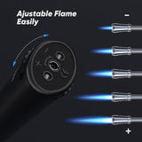 YZLighter Butane Lighter Torch Long Lighter for Grill Fireplace, Refillable Lighter Windproof with Visual Fuel Window Flexible Extra Long Torch Lighter for Camping BBQ Candles (No Butane Included) YZLighter