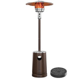 EAST OAK 50,000 BTU Patio Heater with Sand Box, Table Design, Double-Layer Stainless Steel Burner, Wheels, Triple Protection System, Outdoor Heater for Home and Residential, Pinecone EAST OAK