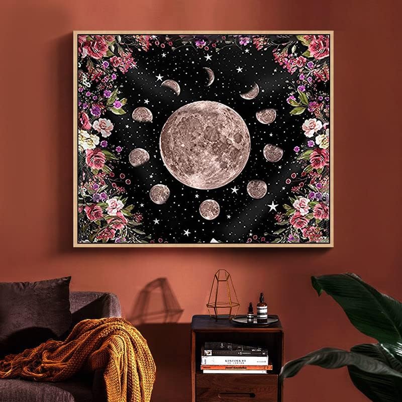 Diamond Painting Kits,5D Diamond Art with Accessories & Tools,Moon Phase Painting with Diamond，Relaxation and Home Wall Decor 12 x 16inch FILASLFT
